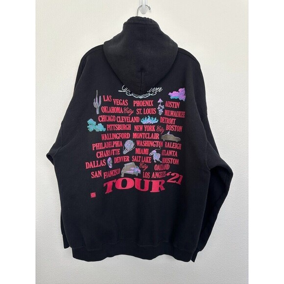 Life Of A Don Tour Don Toliver 2021 Hoodie Black Oversized Concert Men's 2XL XXL - Picture 1 of 7